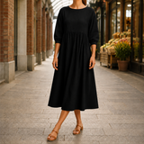 Ramona-Mae Empire Midi Dress - Black