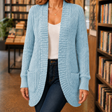Eva Ribbed Cardigan - Powder Blue