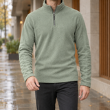 Douglas Quarter Zip Top - Army Green