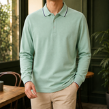 Hubert Tipped Polo - Sage Green
