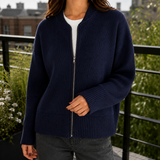 Sonia Ribbed Cardigan - Navy Blue