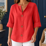 Natalia-Kate Relaxed Blouse - Red