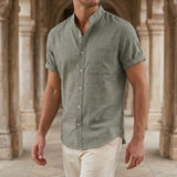 Carter Mandarin Shirt - Gray