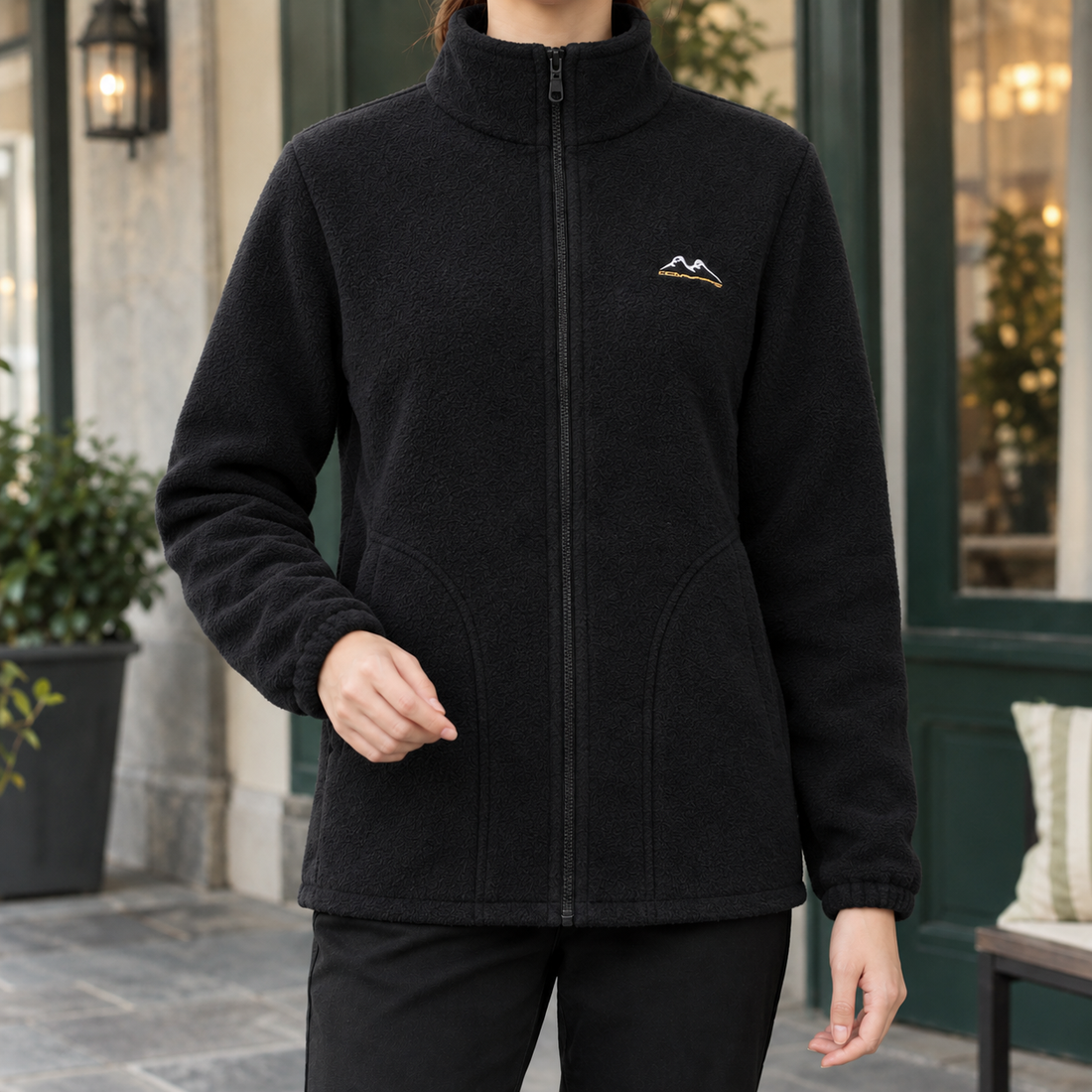 Evelina-Skye Fleece Jacket - Black