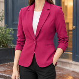 Alba-Rose Tailored Blazer - Rose Red