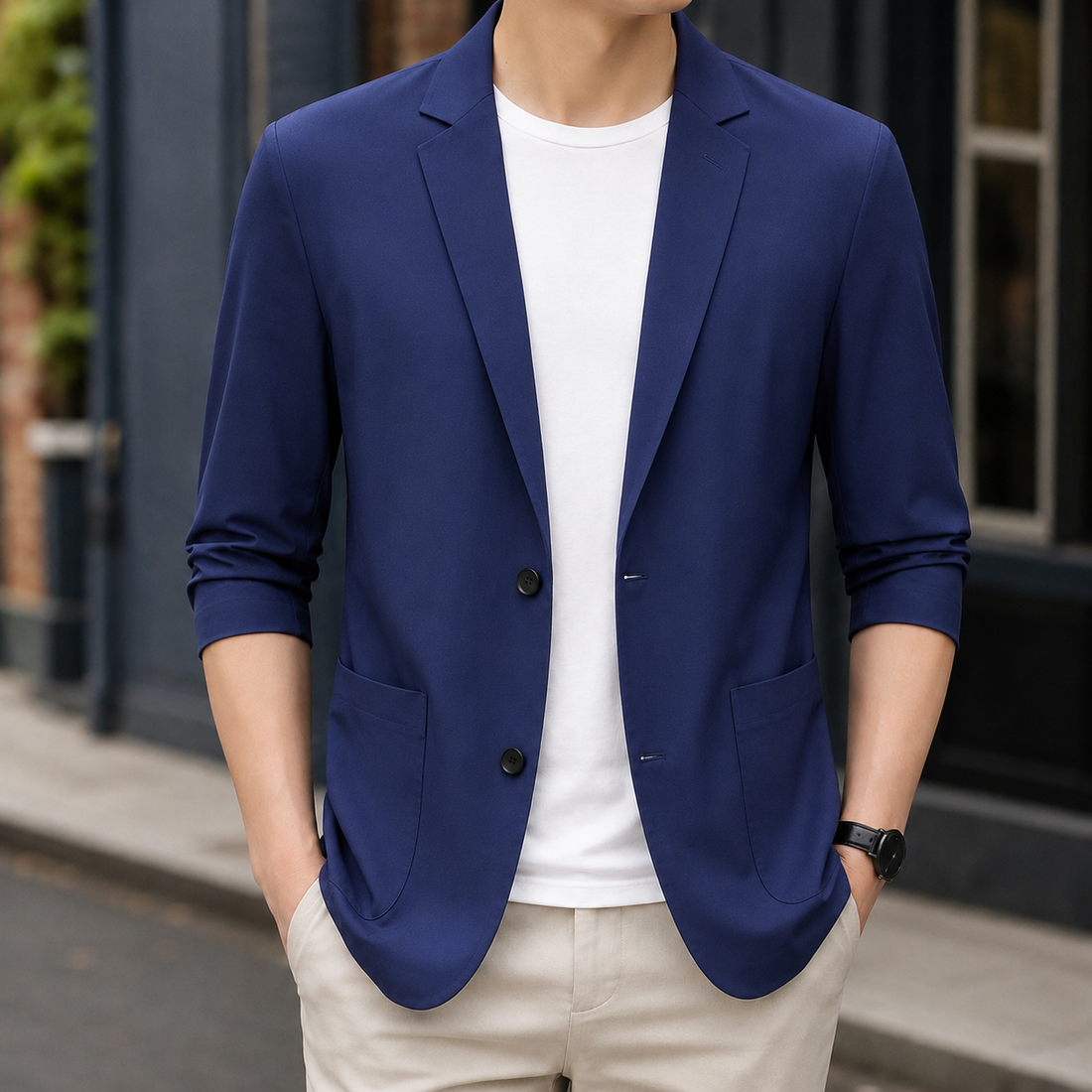 Adrian Lightweight Blazer - Navy