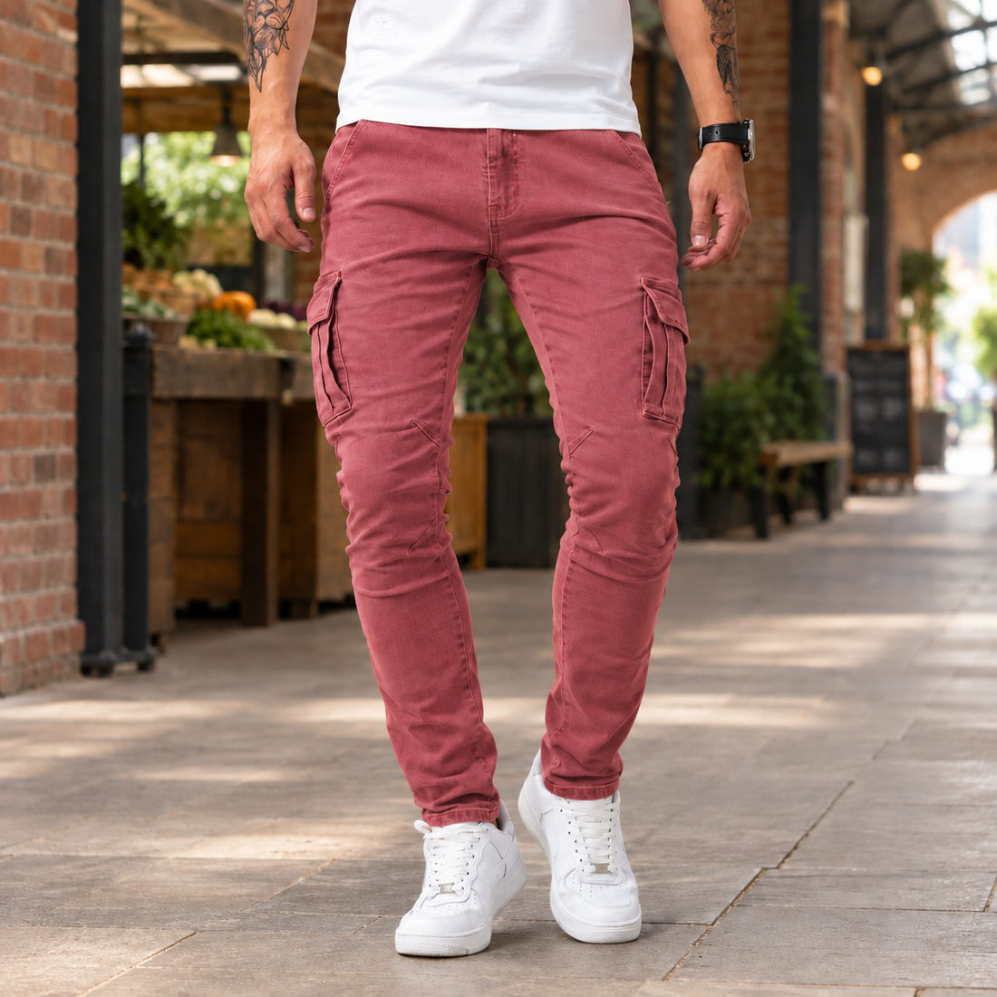 Max Tapered Cargo Pants - Red
