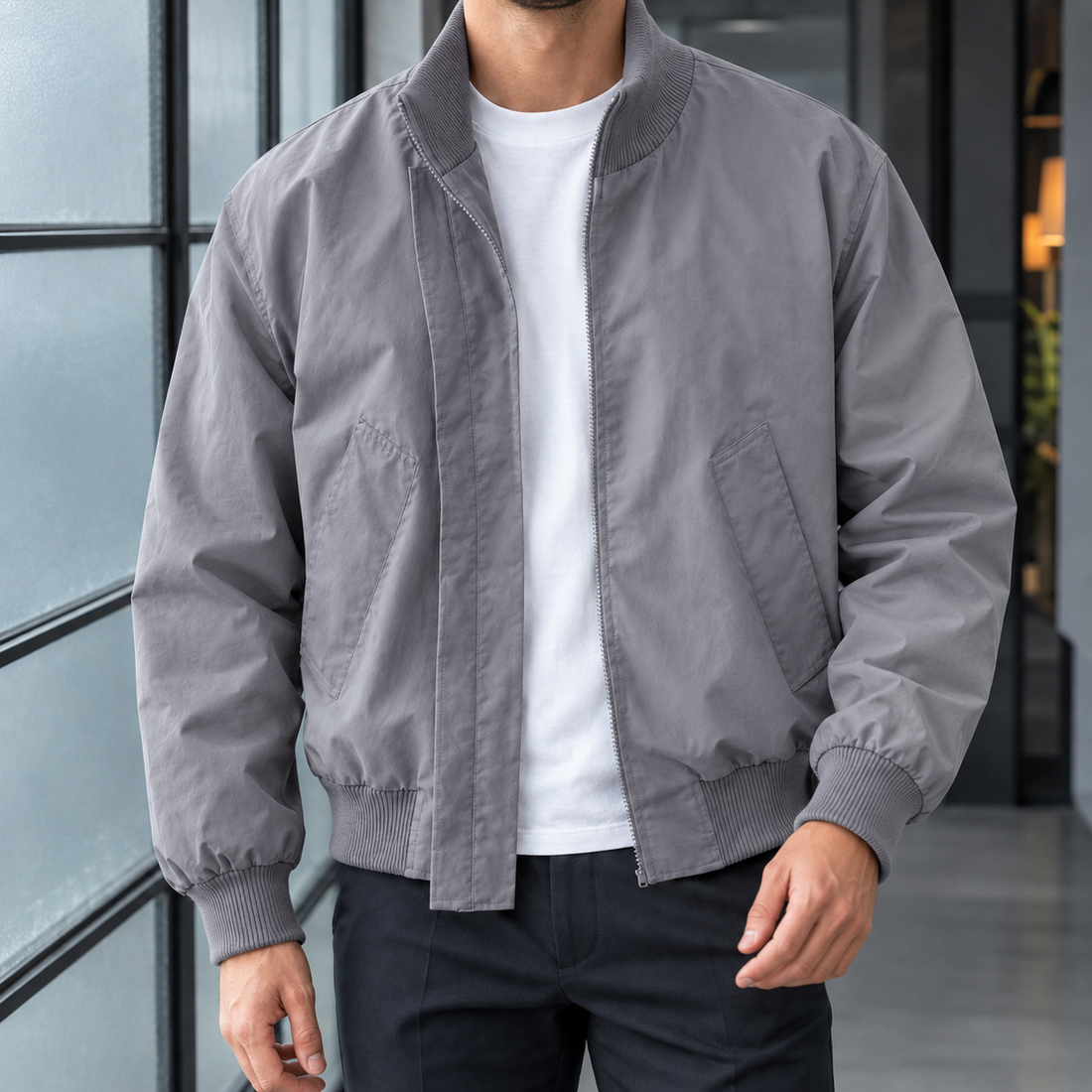 Brian Flight Jacket - Gray