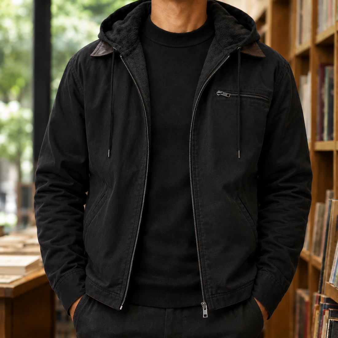 Graham Fleece Lined Jacket - Black