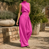 Celeste Linen Set - Dark Pink