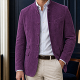 Carter-Tate Stand Collar Blazer - Purple