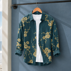 Teal Gold Floral