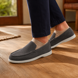 Doria Suede Loafers - Dark Gray
