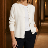 Annabel-Jane Crew Neck Sweater - White