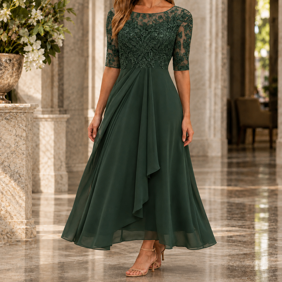 women's lace midi dress Maia – Atelier Oliver Color:E day comfort Designer Short Dresses SKIMS Fits Everybody Corded