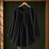 Delia-Rose Pintuck Blouse - Black