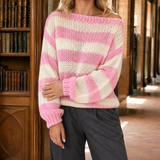Adele Striped Sweater - Pink