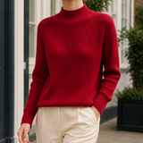 Talia Ribbed Sweater - Red