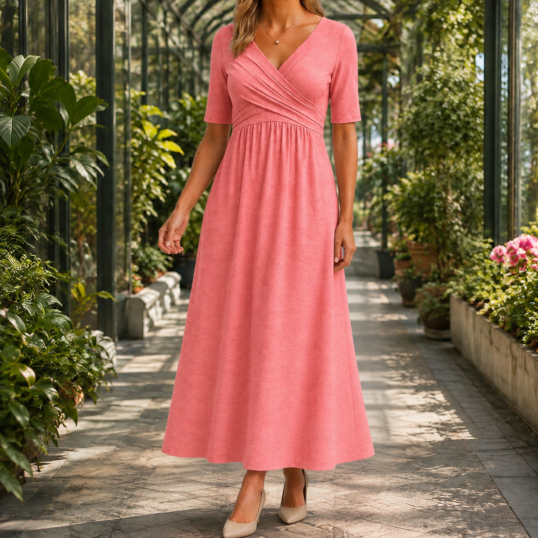 Alba Wrap Dress - Pink