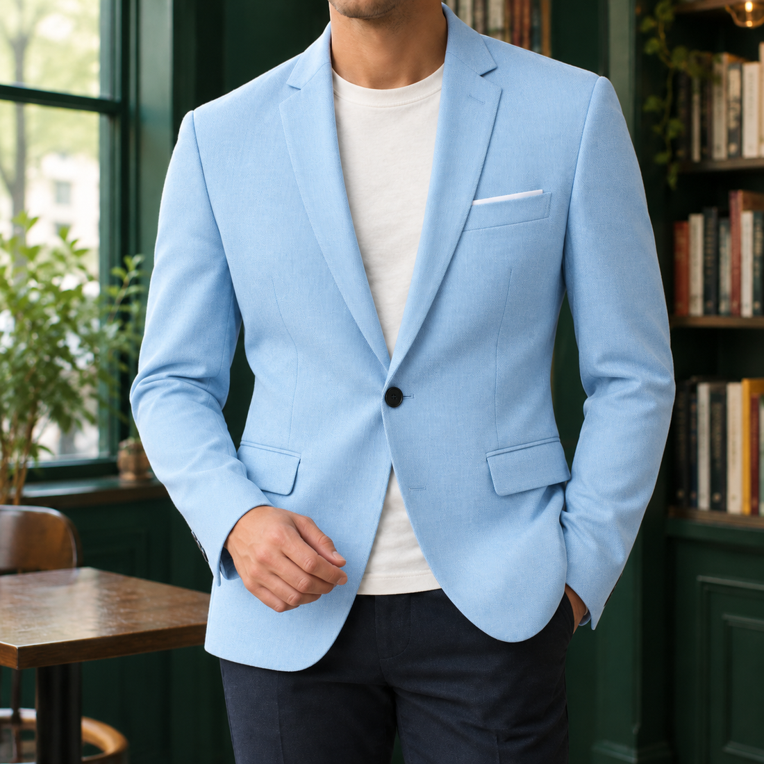 Leopold Tailored Blazer - Light Blue