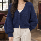 Morwenna-June Chunky Cardigan - Navy Blue