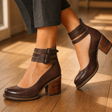 Bertolini Buckled Heels - Dark Brown