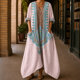 Calla Handkerchief Dress - Pink Green
