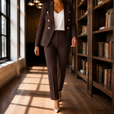 Serena-Eve Tailored Pantsuit - Brown