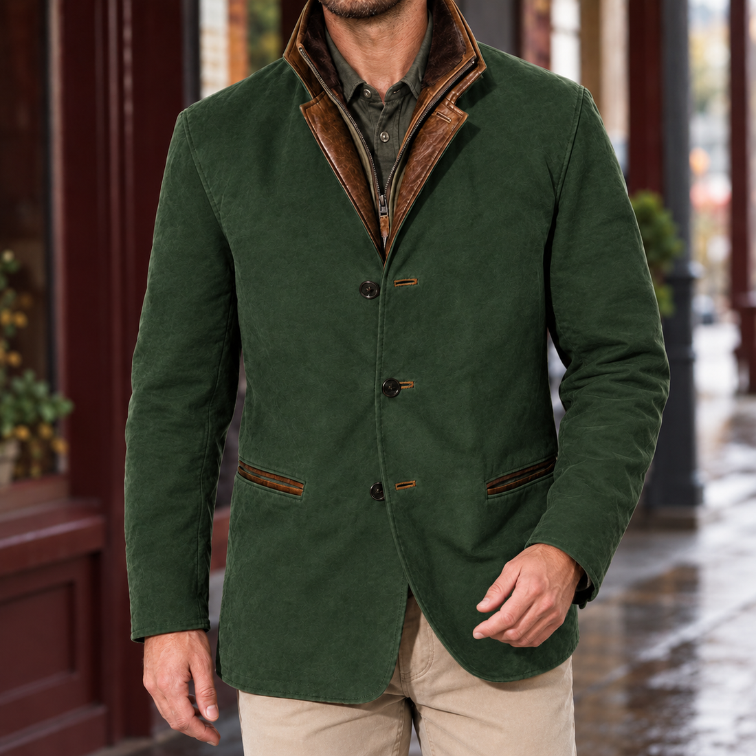 Ryan Layered Jacket - Green