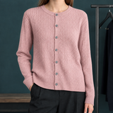 Shannon Cable Cardigan - Pink