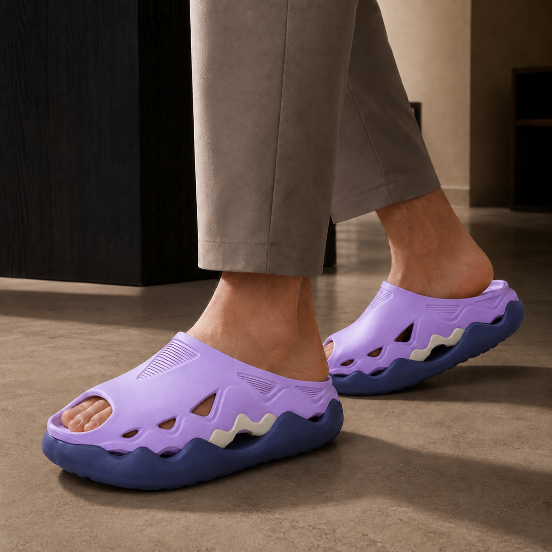 Monza Sculpted Slides - Lilac