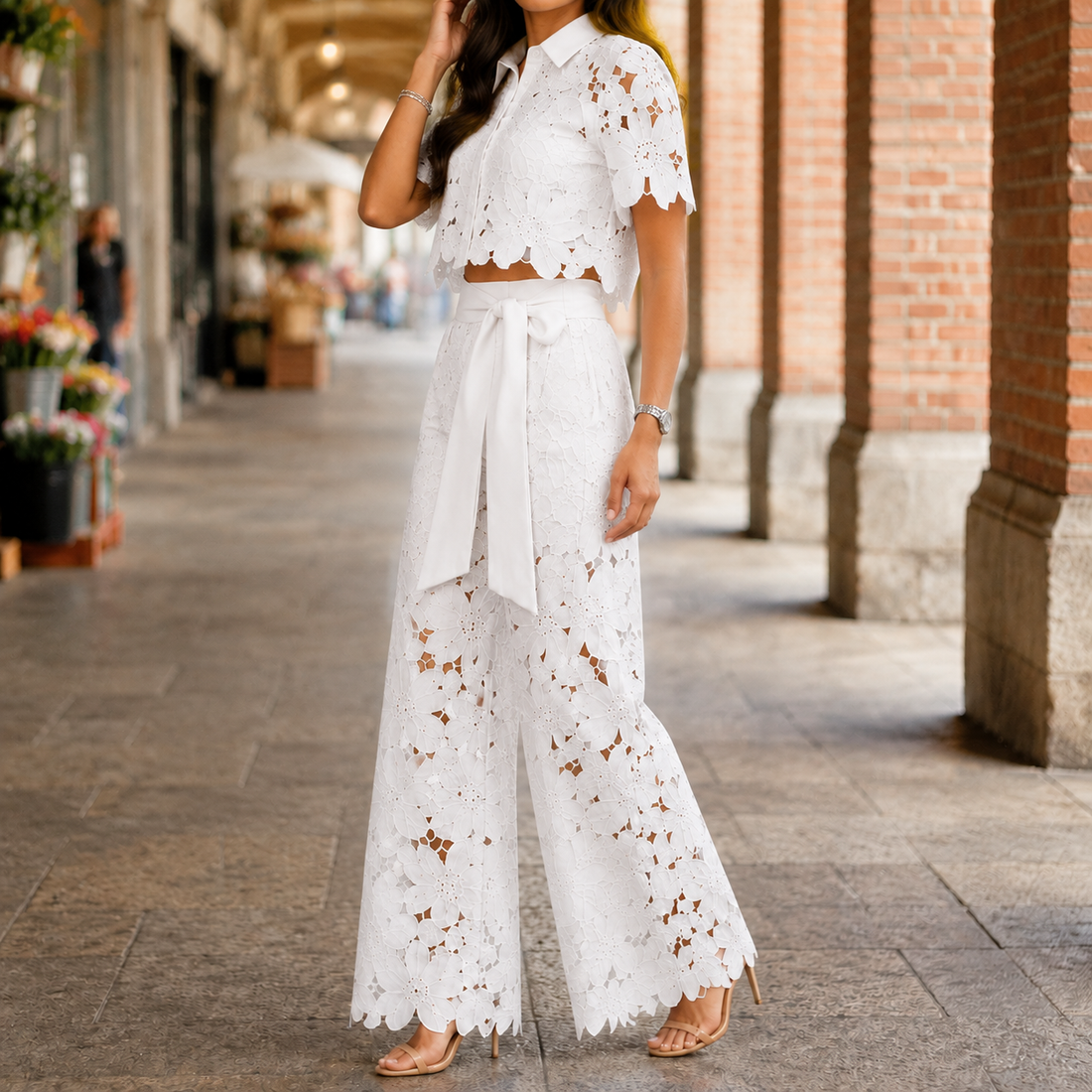 Tallulah Wide-Leg Set - White
