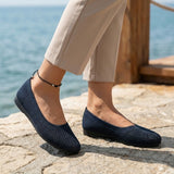 Sorrento Knit Ballet Flats - Bleu Marine