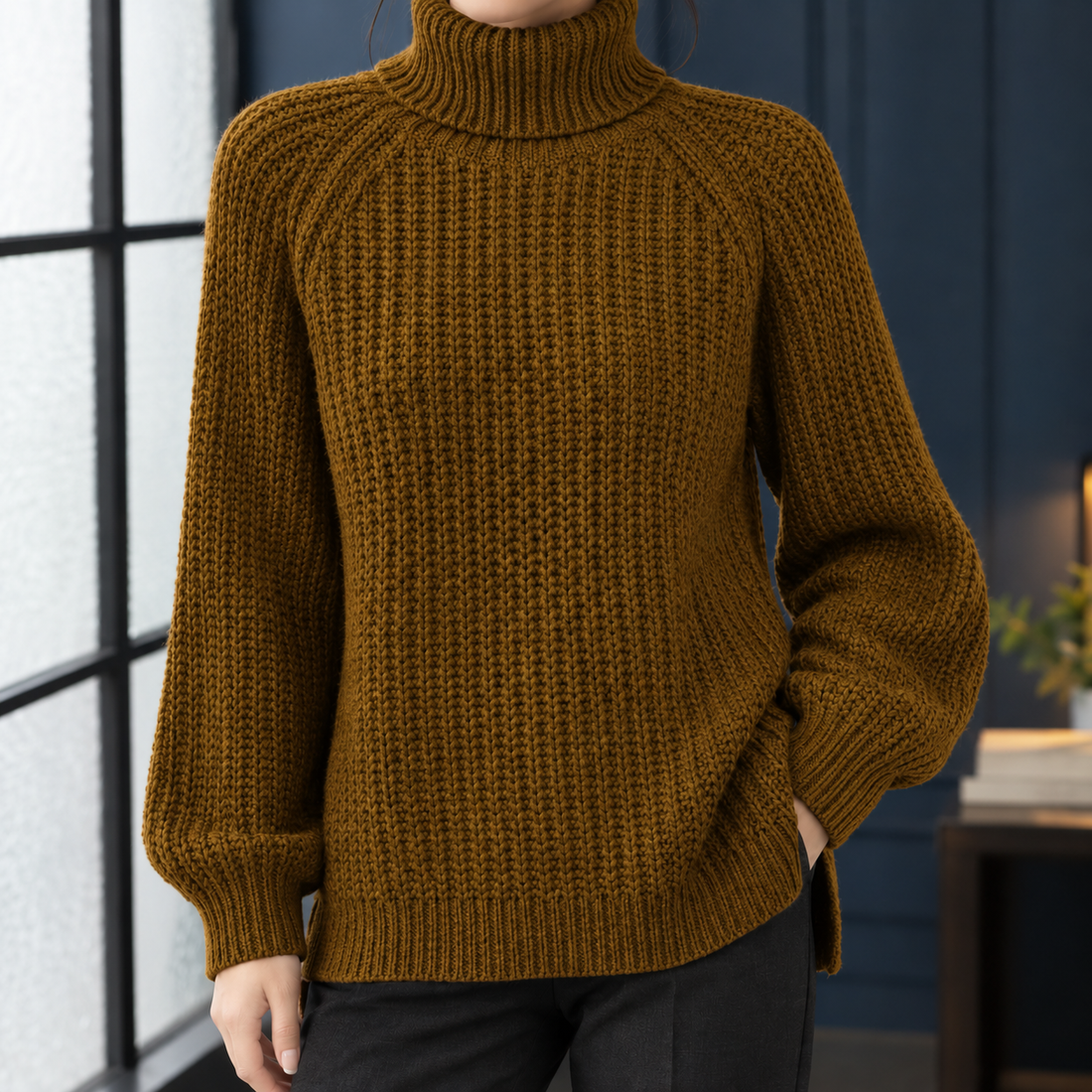 Teresa Turtleneck Sweater - D.brown