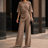 Katia-Sage Draped Set - Brown