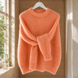 Tabitha-Jade Brushed Sweater - Coral Orange