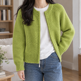 Nora-Skye Zip Cardigan - Green