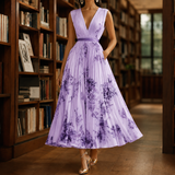 Sabine-Jane Pleated Maxi Dress - Purple
