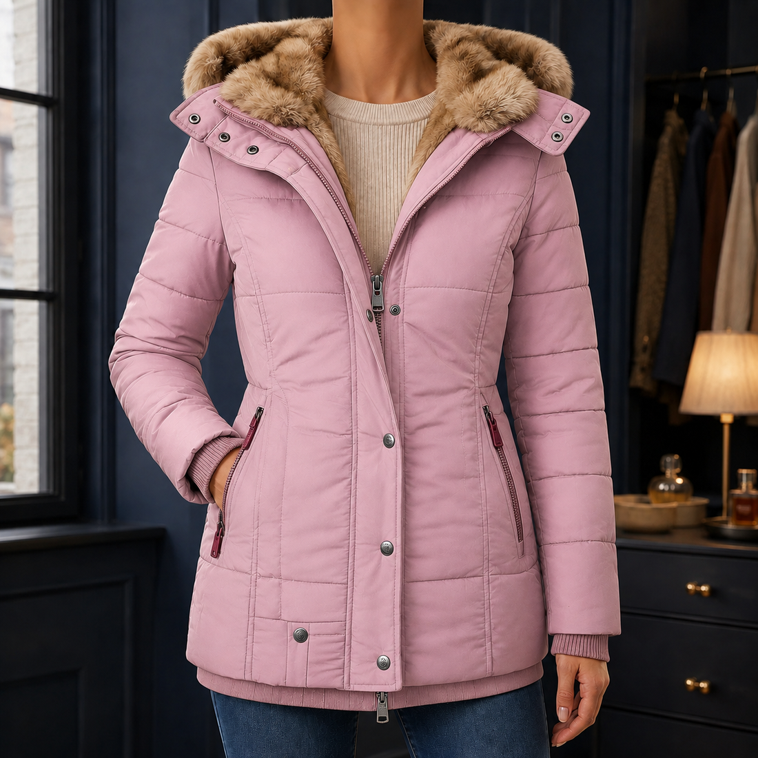 Renata-June Hooded Jacket - Pink