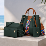 Rimini Bohemian Handbag Set - Green