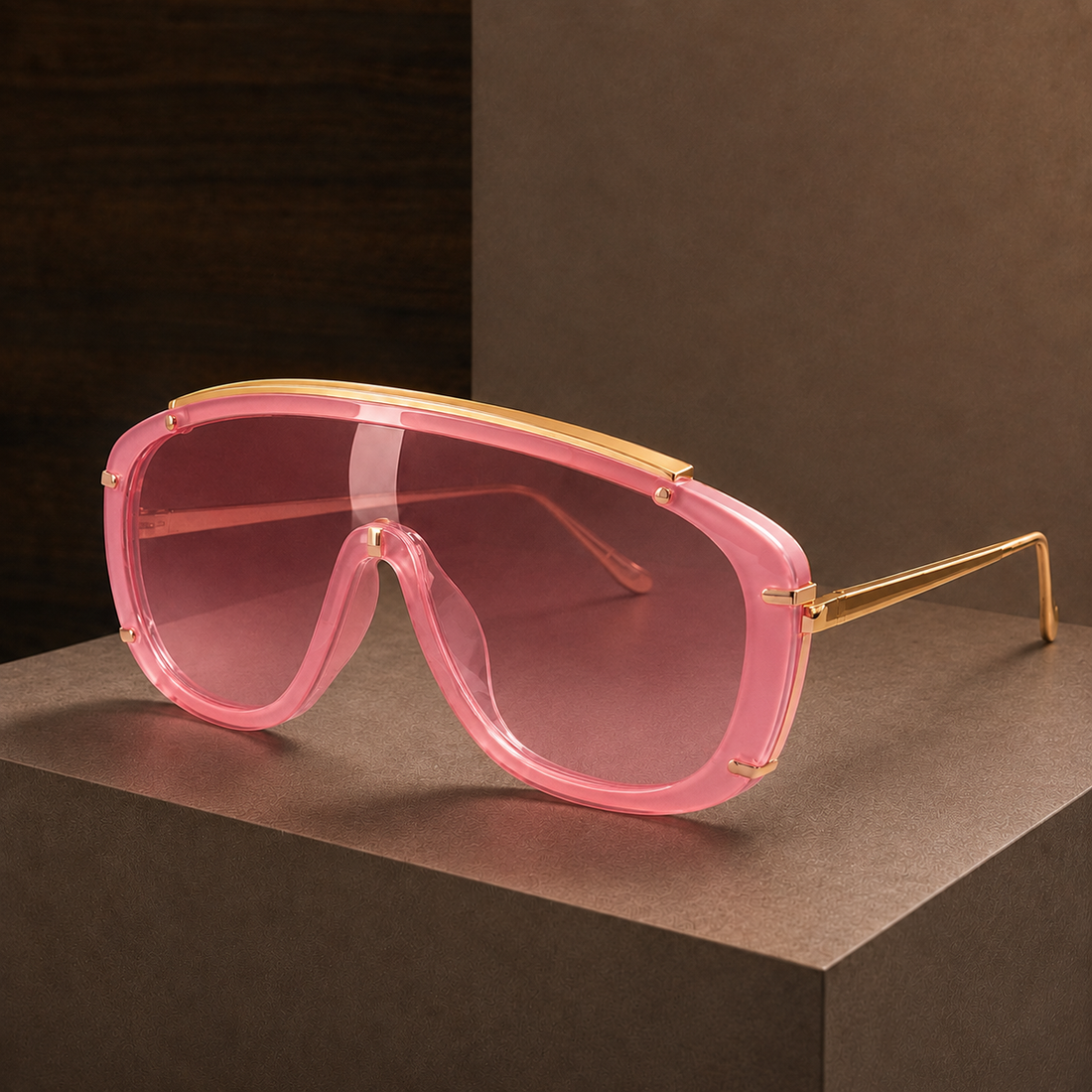 Antonia Sculpted Sunglasses - Pink