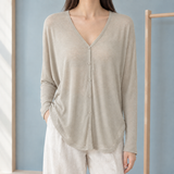 Benjamin V-Neck Cardigan - Beige