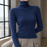 Stacey-Sage Turtleneck Sweater - Dark Blue