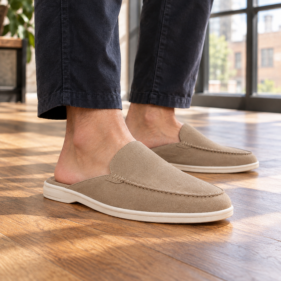 Cordoni Backless Loafers - Beige