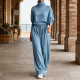 Estella-Faye High Neck Set - Blue