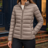Xenia-Louise Stand Collar Jacket - Taupe