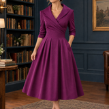 Mercedes-Eve Wrap Midi Dress - Purple