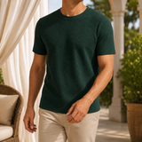 Caleb Textured T-Shirt - Dunkelgrün