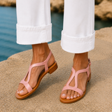 Melfi Metallic Sandals - Pink