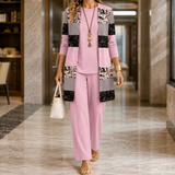 Celeste Printed Pants Set - Pink